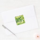 Summertime Flowers en Planten Vierkante Sticker (Envelop)