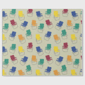 Summertime Folding Lawn Chairs pattered Cadeaupapier (Vlak)