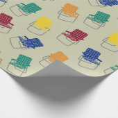 Summertime Folding Lawn Chairs pattered Cadeaupapier (Hoek)