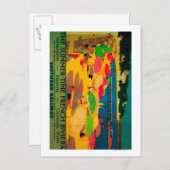 Summertime French Riviera  PosterEurope Briefkaart (Voorkant / Achterkant)