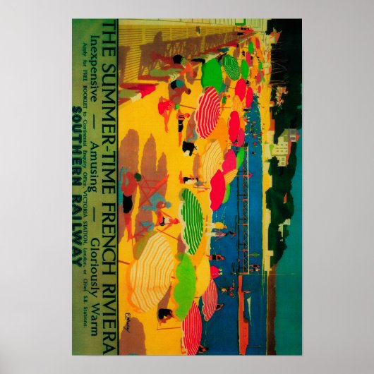 Summertime French Riviera PosterEurope Poster (Voorkant)