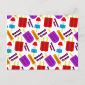 Summertime Frozen Treat Bar Patroon Briefkaart (Voorkant)
