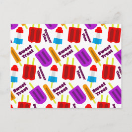 Summertime Frozen Treat Bar Patroon Briefkaart