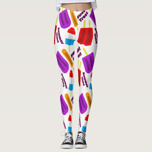 Summertime Frozen Treat Bar Patroon Leggings (Voorkant)