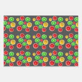 Summertime fruitkleurig fruitig patroon inpakpapier vel (Voorkant 3)