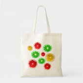 Summertime fruitkleurig fruitig patroon tote bag (Voorkant)