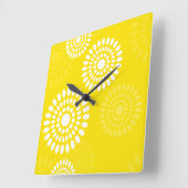 Summertime gele bloemen Wall klok (Hoek)