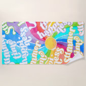 Summertime geluk Rainbow Beach Towel Strandlaken (Voorkant)