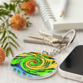 Summertime Hakuna Matata Waves Key chain Sleutelhanger (Voorkant Rechts)