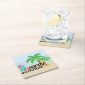 Summertime Happy Summer bij Beach Kartonnen Onderzetters (Insitu)