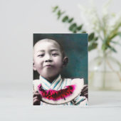 Summertime in de watermeloen van het oude Japan Briefkaart (Staand voorkant)