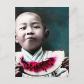 Summertime in de watermeloen van het oude Japan Briefkaart (Voorkant)