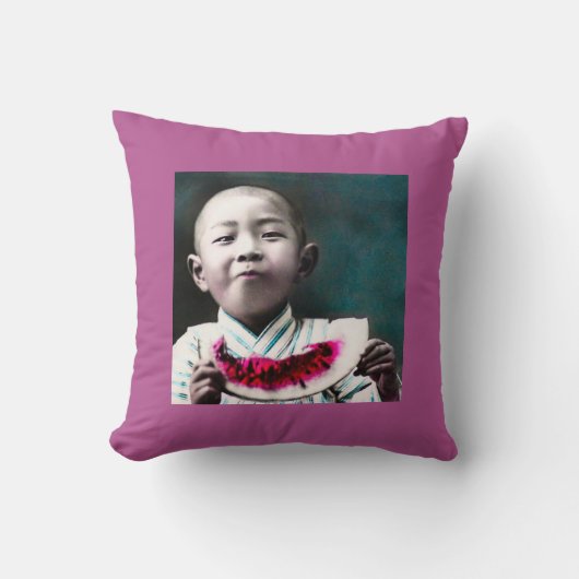 Summertime in de  watermeloen van het oude Japan Kussen (Voorkant)