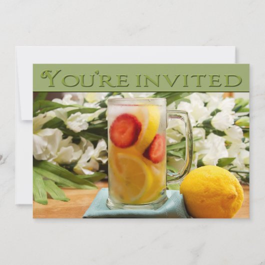 SUMMERTIME INVITATIE - MULTIDOEL - LEMONADE KAART (Voorkant)