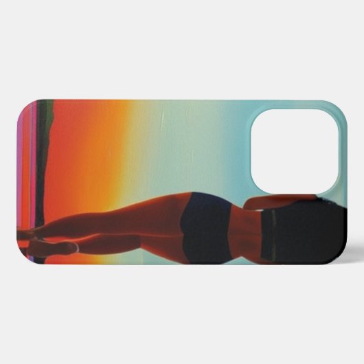 Summertime iPhone 13 Pro Slim Fit-Hoesje, glanzend iPhone Hoesje (Achterkant horizontaal)