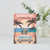 Summertime is reistijd briefkaart (Staand voorkant)