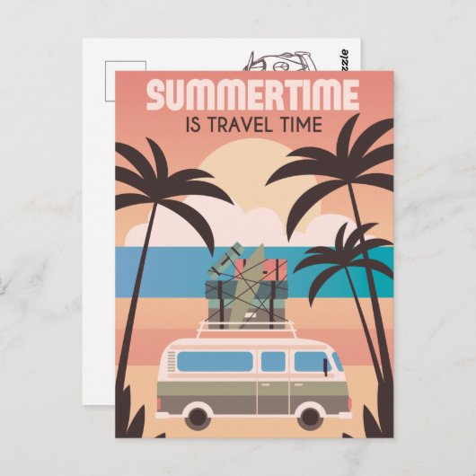 Summertime is reistijd briefkaart (Voorkant / Achterkant)