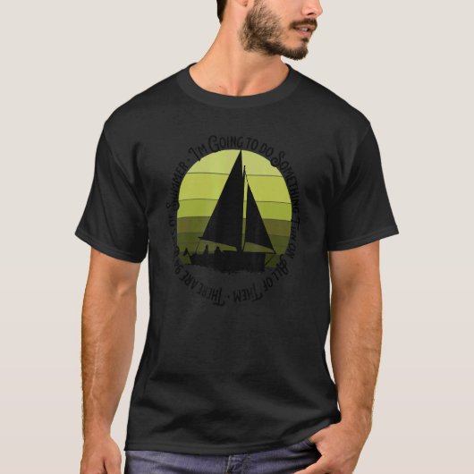 Summertime is vurig zeilboten t-shirt (Voorkant)