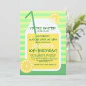 Summertime Lemonade Party Invitation Kaart (Staand voorkant)