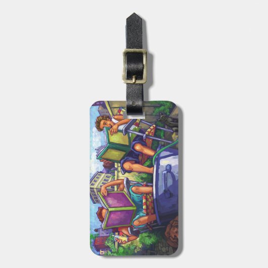 Summertime lezen bagagelabel (Voorkant verticaal)