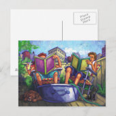 Summertime lezen briefkaart (Voorkant / Achterkant)
