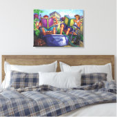 Summertime lezen canvas afdruk (Insitu (Slaapkamer))