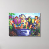 Summertime lezen canvas afdruk (Voorkant)