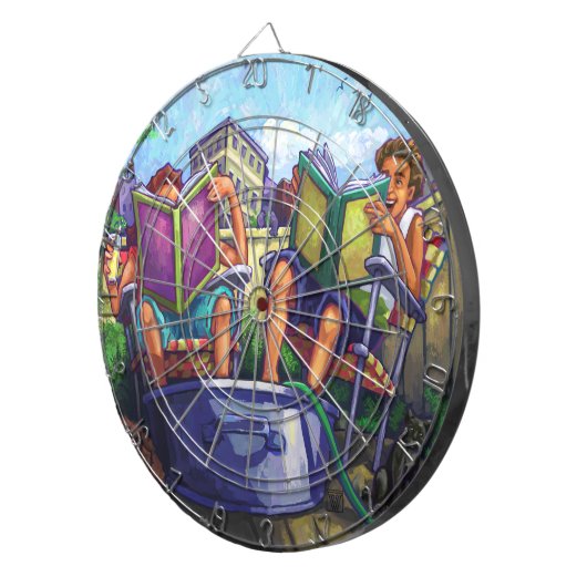 Summertime lezen dartbord (Voorkant Rechts)