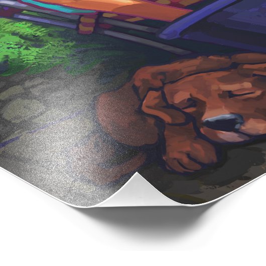 Summertime lezen foto afdruk (Hoek)