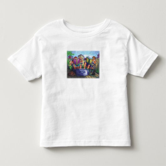 Summertime lezen kinder shirts (Voorkant)