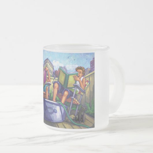 Summertime lezen matglas koffiemok (Voorkant rechts)