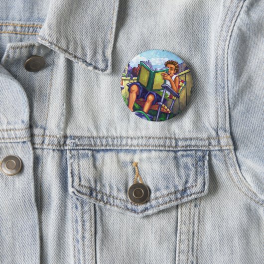 Summertime lezen ronde button 5,7 cm (In situ)