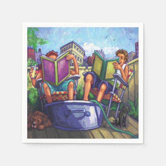 Summertime lezen servetten (Voorkant)