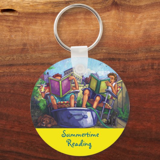 Summertime lezen sleutelhanger (Voorkant)