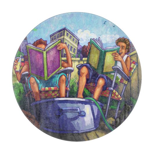 Summertime lezen snijplank (Voorkant)