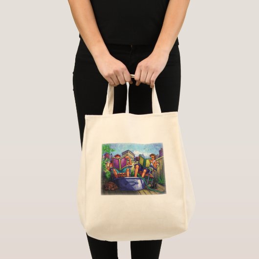 Summertime lezen tote bag (Voorkant (product))