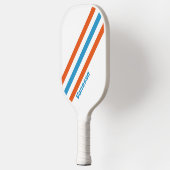 Summertime Nostalgic Stripes met naam Pickleball Paddle (Links)