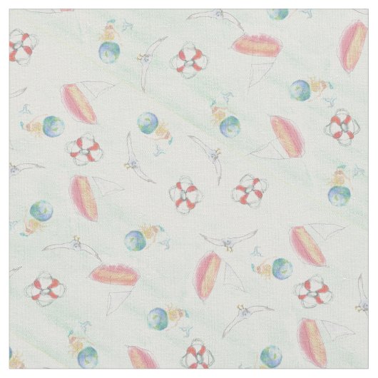 Summertime op de Seashore Stof (Close Up)