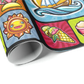 Summertime-oppakpapier, 30 x 6 inch cadeaupapier (Rol Hoek)