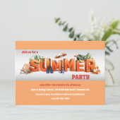 Summertime Partij Kaart (Staand voorkant)