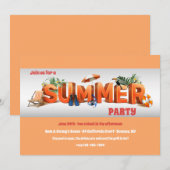 Summertime Partij Kaart (Voorkant / Achterkant)