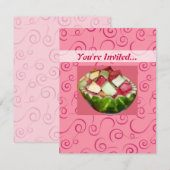 Summertime Picnic Watermeloen Roze kralen Kaart (Voorkant / Achterkant)