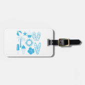 Summertime-pictogrammen Bagagelabel (Voorkant horizontaal)