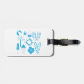 Summertime-pictogrammen Bagagelabel (Achterkant horizontaal)