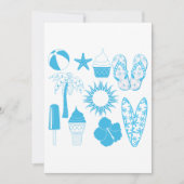 Summertime-pictogrammen Kaart (Voorkant)