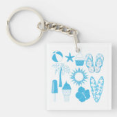 Summertime-pictogrammen Sleutelhanger (voorkant)
