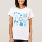 Summertime-pictogrammen T-shirt (Voorkant)