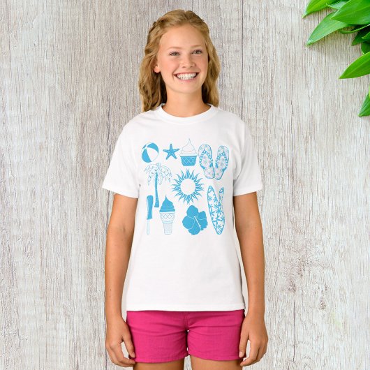 Summertime-pictogrammen T-shirt