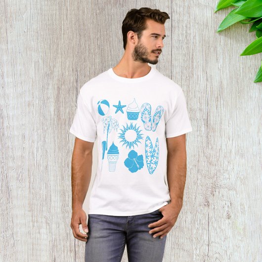 Summertime-pictogrammen T-shirt