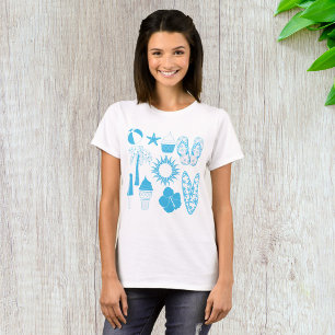 Summertime-pictogrammen T-shirt